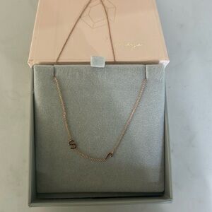 Brand new SJ rose gold Maya Brenner necklace